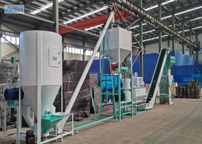 Dây chuyền sản xuất thức ăn chăn nuôi khuôn phẳng 1t/h, 2t/h cho thức ăn gia súc gia súc dê thỏ dây chuyền sản xuất thức ăn viên gia cầm