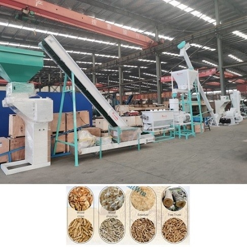 Dây chuyền sản xuất viên sinh khối với dây chuyền sản xuất viên sinh khối / viên gỗ cuối cùng 2-10mm Thiết bị sản xuất viên