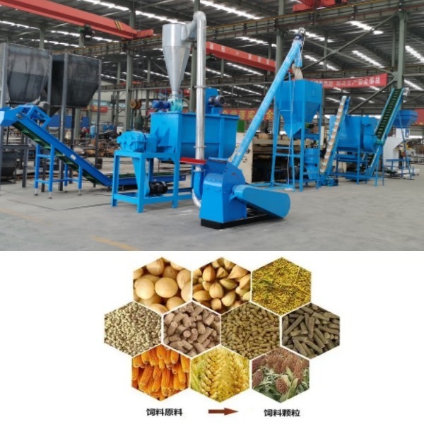 Dây chuyền sản xuất viên thức ăn chăn nuôi Gà Bò Cừu Gia cầm Máy nghiền viên Dây chuyền sản xuất viên thức ăn chăn nuôi