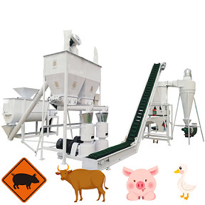 Công suất 500kg đến 2000kg mỗi giờ Thức ăn chăn nuôi gà, cừu, thức ăn chăn nuôi Máy ép viên thức ăn chăn nuôi Dây chuyền sản xuất viên thức ăn chăn nuôi