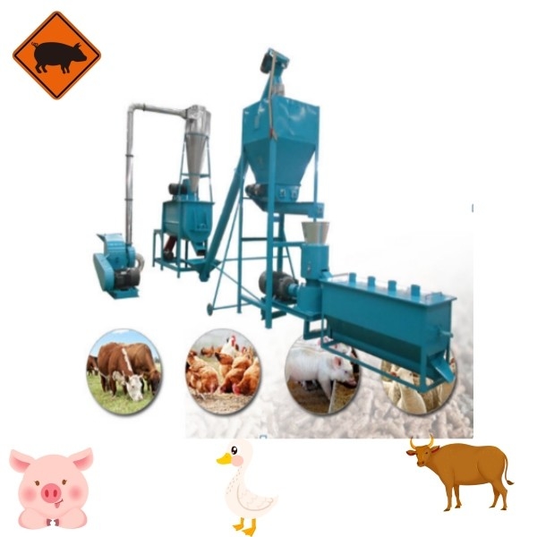 Công suất 500kg đến 2000kg mỗi giờ Thức ăn chăn nuôi gà, cừu, thức ăn chăn nuôi Máy ép viên thức ăn chăn nuôi Dây chuyền sản xuất viên thức ăn chăn nuôi