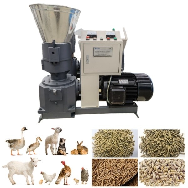 Thích hợp cho gia cầm trấu lúa mì đậu phộng Thức ăn viên Pellet Mill Công suất 50-1200kg / H