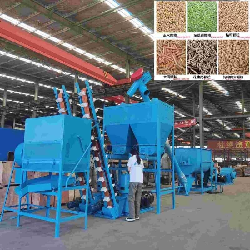 Dây chuyền sản xuất thức ăn viên tiêu chuẩn A1 1-20t / H để chế biến thức ăn chăn nuôi