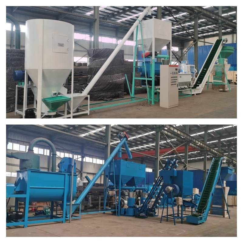 Dây chuyền sản xuất viên thức ăn chăn nuôi 1000kg/H Máy tạo viên thức ăn viên 1-12mm