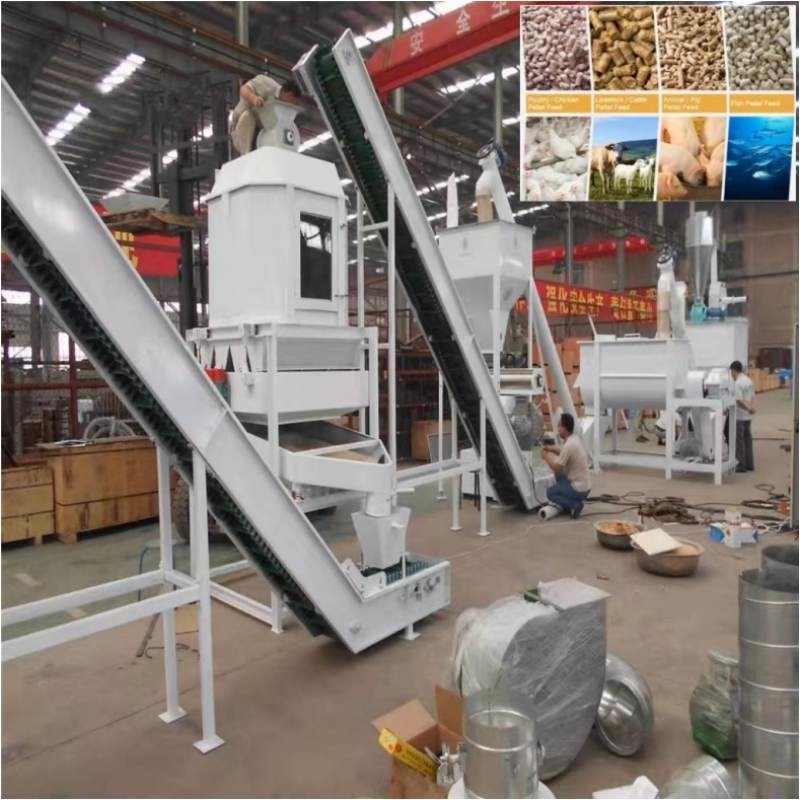 Dây chuyền sản xuất thức ăn viên trang trại 20 tấn / H Máy làm thức ăn gia súc hoàn chỉnh