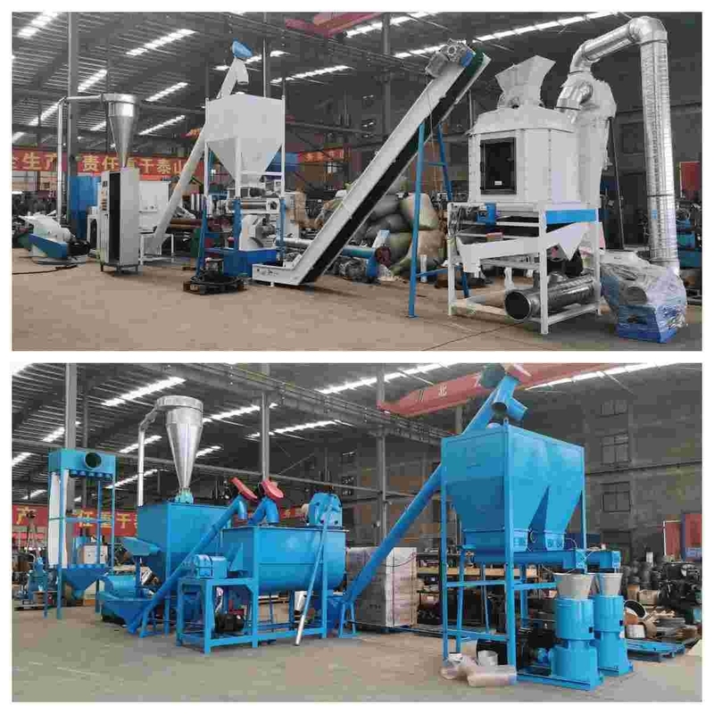 1-2t / h gia súc gia cầm gà Dây chuyền sản xuất thức ăn viên có chứng chỉ CE