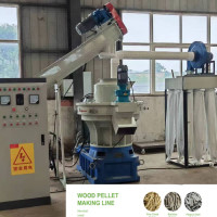 Dây chuyền sản xuất viên sinh khối 55kw Dây chuyền sản xuất viên nén vòng 800-1000kg / H