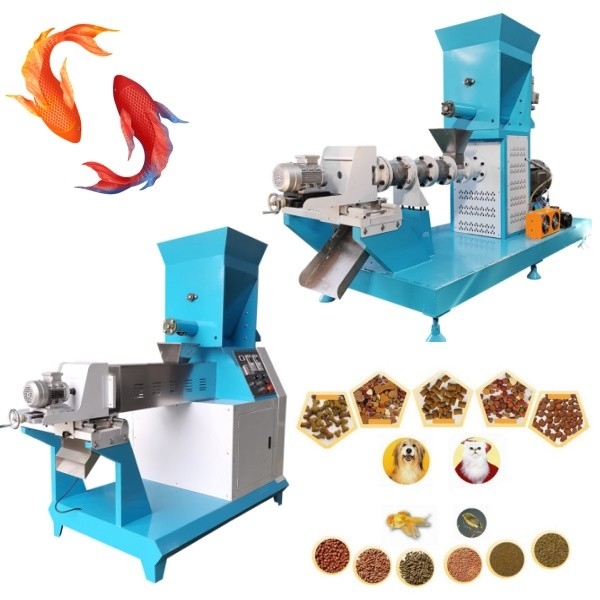 Thiết bị sản xuất thức ăn cho cá cảnh Dây chuyền sản xuất thức ăn cho cá nổi tiết kiệm năng lượng, máy đùn thức ăn chăn nuôi