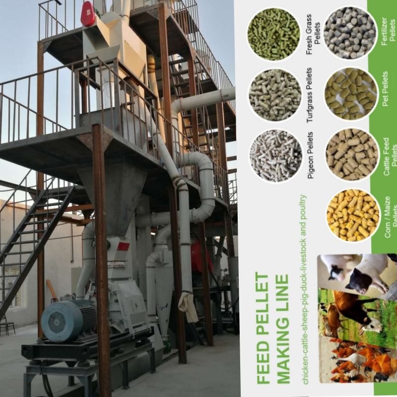 Máy sản xuất thức ăn cho gà dạng vòng 1-5 tấn / H
