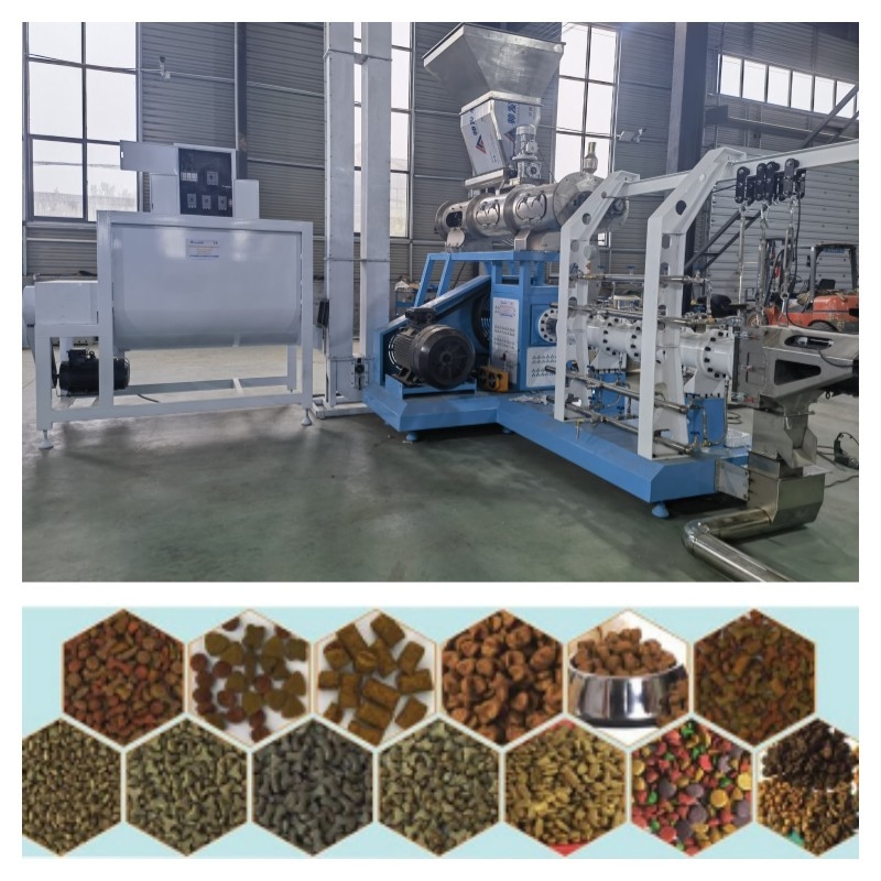 Dây chuyền sản xuất thức ăn cho cá nổi bằng thép không gỉ 1-12mm Công suất động cơ chính 5,5-132kw
