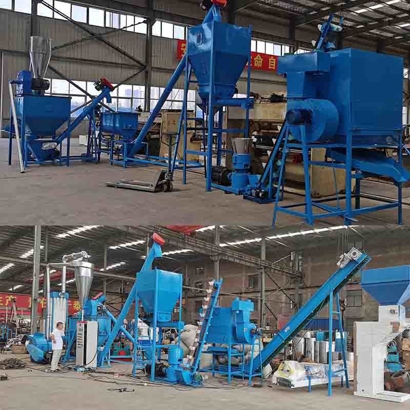 Máy nghiền thức ăn gia súc cừu Máy làm thức ăn cho gà cho gia cầm 1-2Ton / H