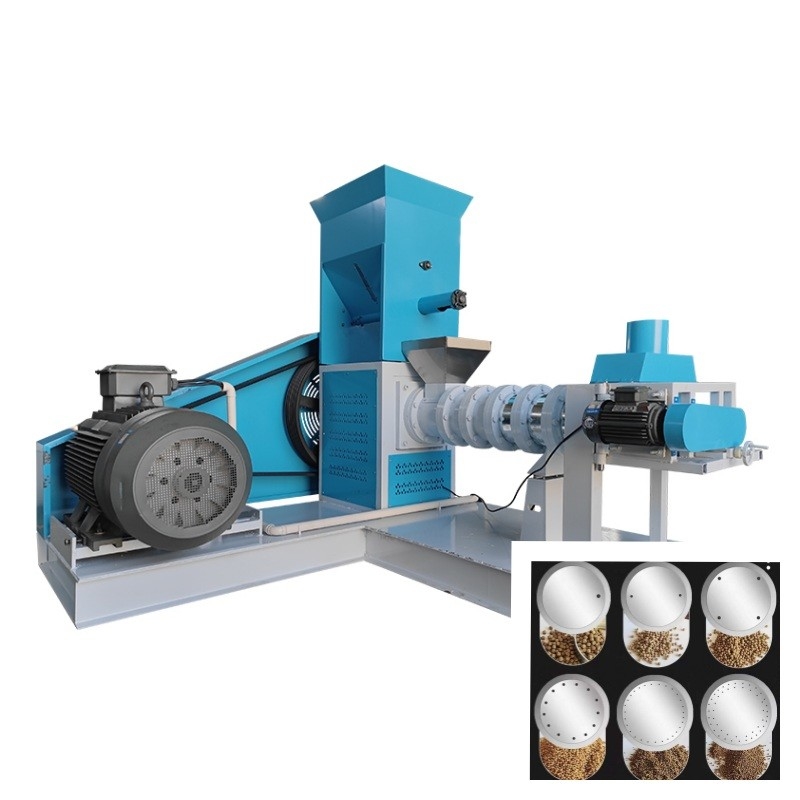 Máy đùn thức ăn cho cá nổi 500kg / H với máy đùn thức ăn cho vật nuôi dạng viên 1-12mm với CE