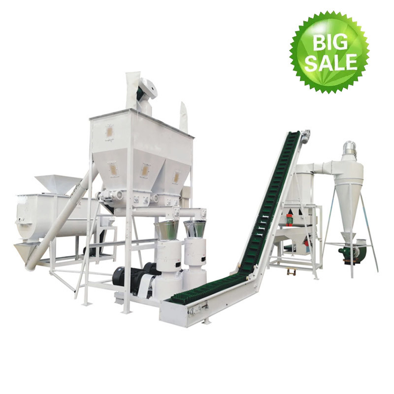Dây chuyền sản xuất thức ăn viên 2 tấn mỗi giờ Thức ăn chăn nuôi gà viên