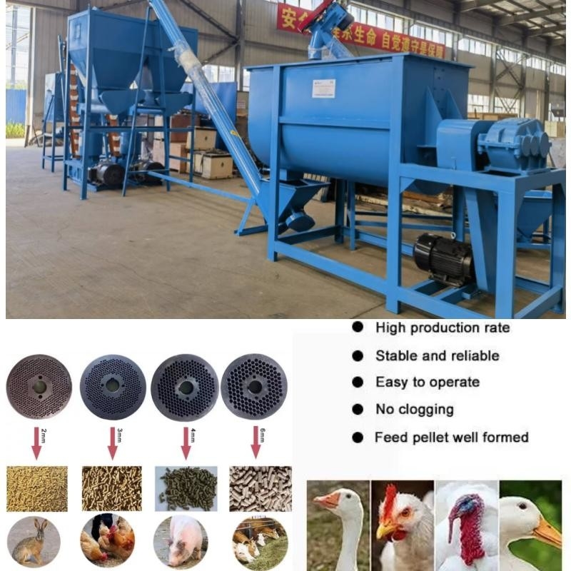 Máy ép viên thức ăn cho cừu ngang 1,5 tấn / H Máy ép viên bò cho thức ăn gia súc