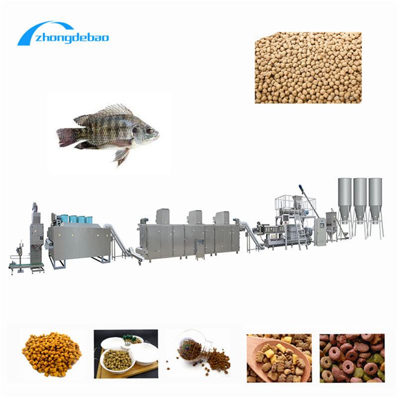 Dây chuyền sản xuất thức ăn cho cá nổi 6-10 tấn Dây chuyền chế biến thức ăn cho cá 0,75-3kw