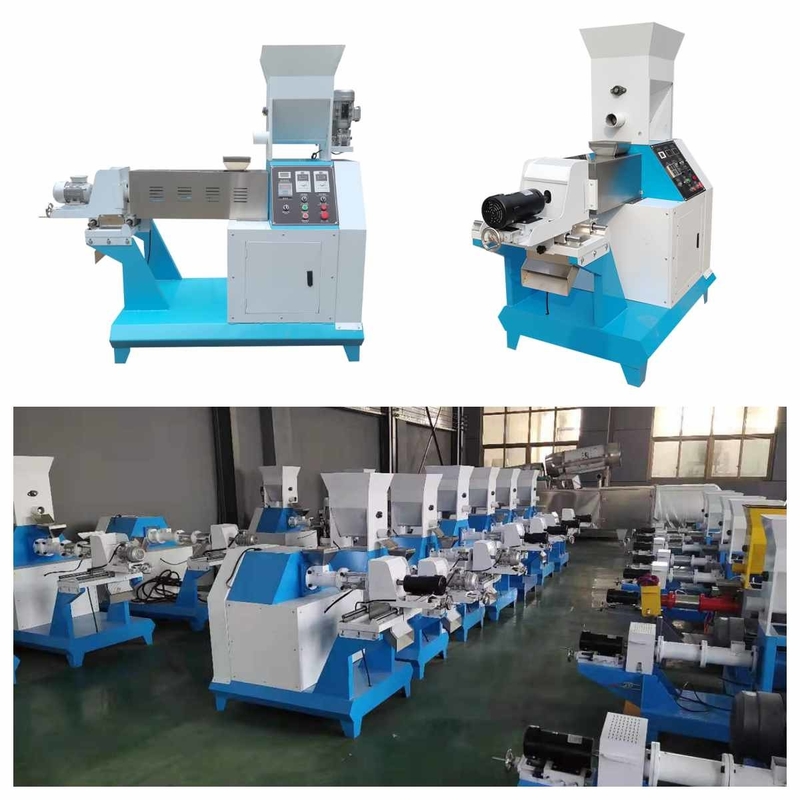 Máy ép đùn thức ăn nổi cá rô phi 100-200kg / H Máy ép viên thức ăn cho thú cưng Máy ép trục vít
