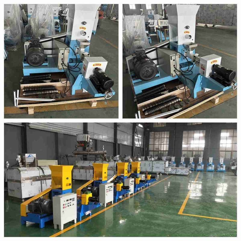 Máy ép đùn thức ăn nổi cá rô phi 100-200kg / H Máy ép viên thức ăn cho thú cưng Máy ép trục vít