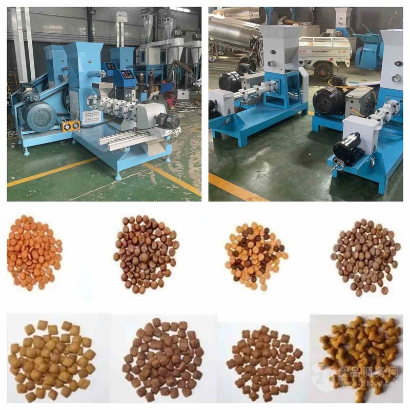 Máy đùn thức ăn cho cá loại khô 200-500kg / H Máy đùn thức ăn cho cá nổi nhỏ 2,5mm-6 mm
