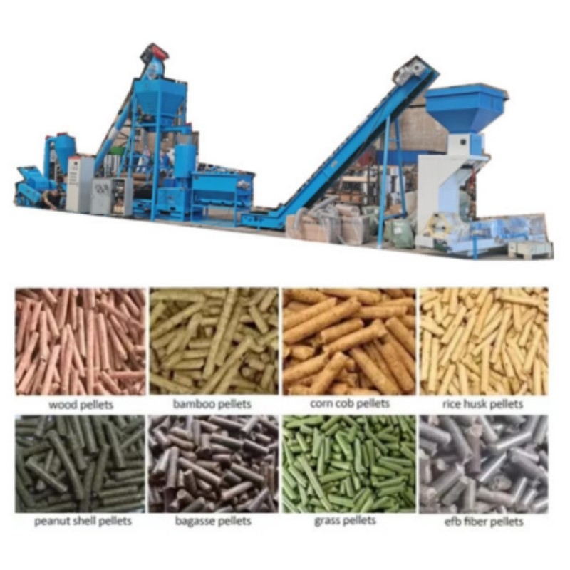 Dây chuyền sản xuất viên sinh khối lợi nhuận cao 800kg / H Máy làm viên mùn cưa