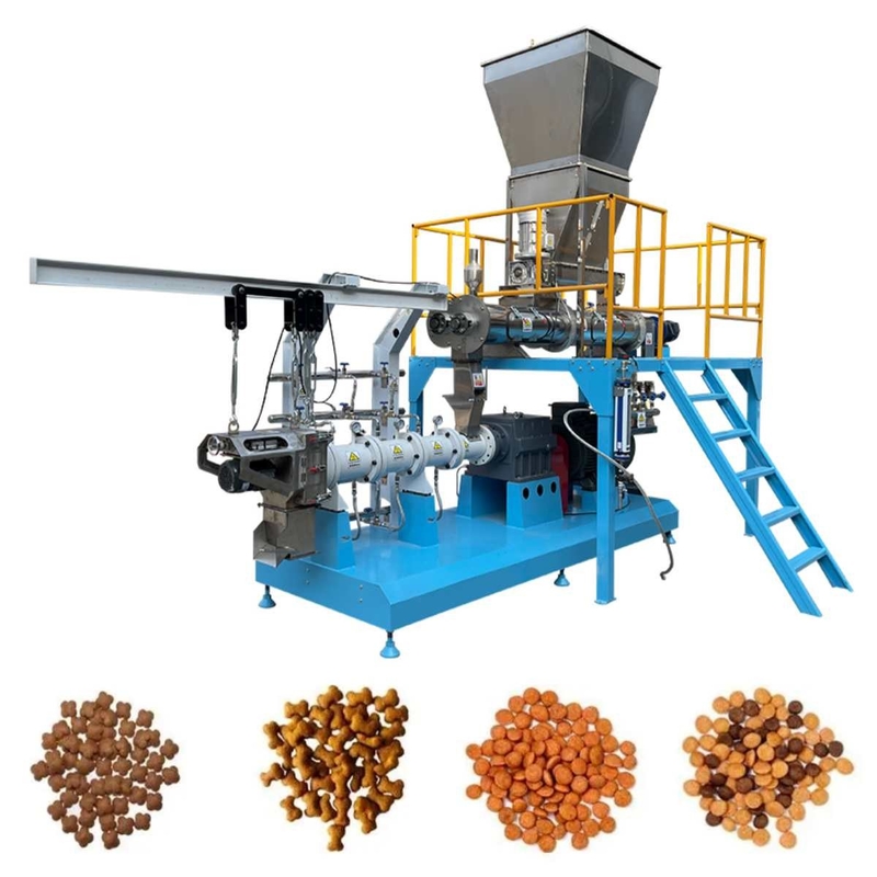 500-1000kg/H Loại khô Máy đùn thức ăn cho cá trục vít đôi Máy nghiền viên thức ăn cho tôm