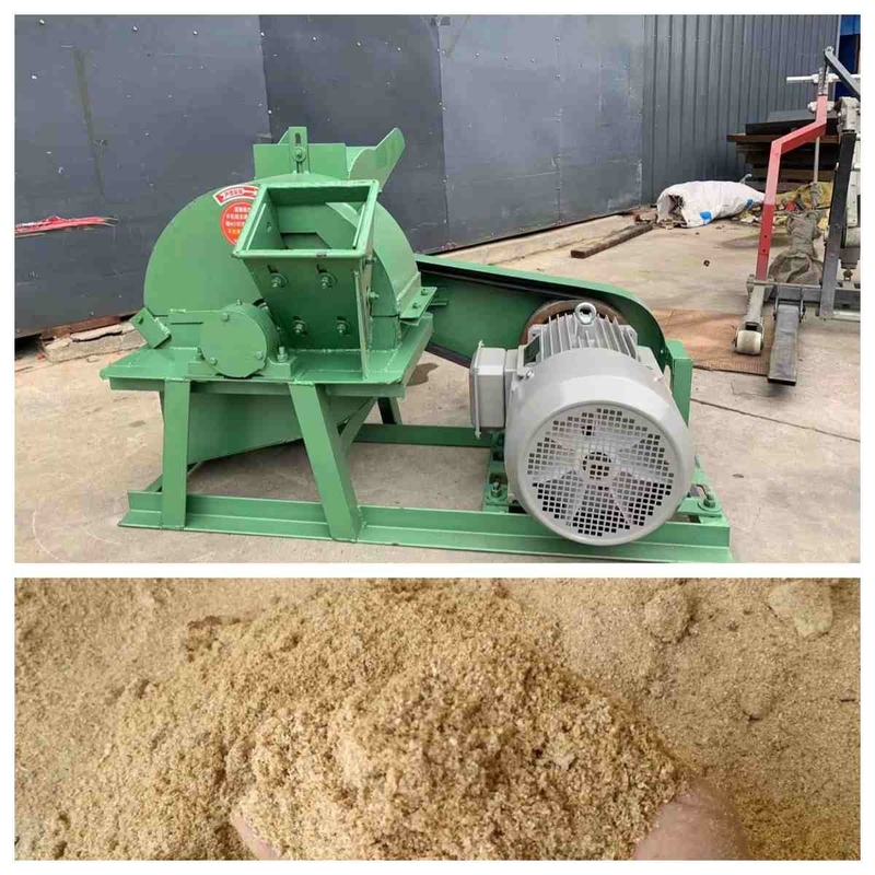 Máy nghiền mùn cưa gỗ 500kg / H 11kw Máy ​​nghiền mùn cưa gỗ Máy nghiền nhỏ cho mùn cưa gỗ
