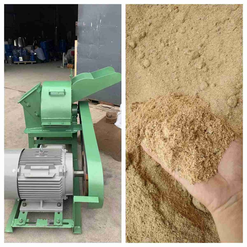 Máy nghiền mùn cưa gỗ 500kg / H 11kw Máy ​​nghiền mùn cưa gỗ Máy nghiền nhỏ cho mùn cưa gỗ