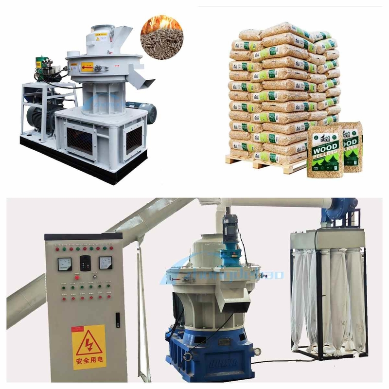 Máy nghiền viên gỗ kiểu mẫu 450 1000kg / H Máy nghiền viên vòng dọc Sinh khối