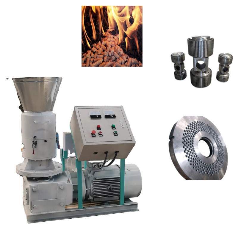 Máy ép viên gỗ 4-12mm 0,8-4ton / H Máy nghiền viên thức ăn bôi trơn tự động