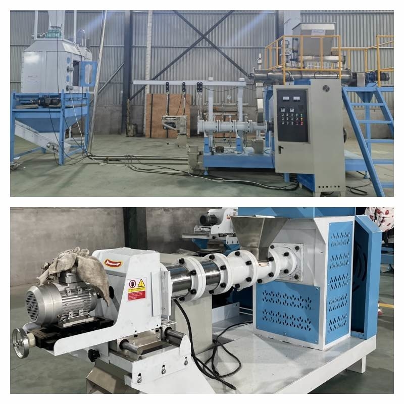 Máy đùn thức ăn cho cá loại khô 5,5-160KW Máy làm thức ăn cho cá nhỏ an toàn