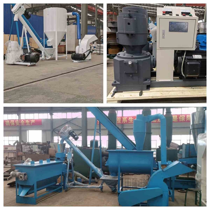 Máy sản xuất viên thức ăn chăn nuôi phẳng 300kg / H -1000Kg / H Dây chuyền sản xuất viên thức ăn chăn nuôi nhỏ