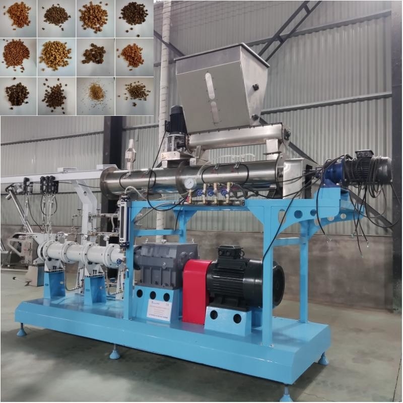Máy xả nước ướt loại Twin Screw Feed Extruder cho hiệu suất cao