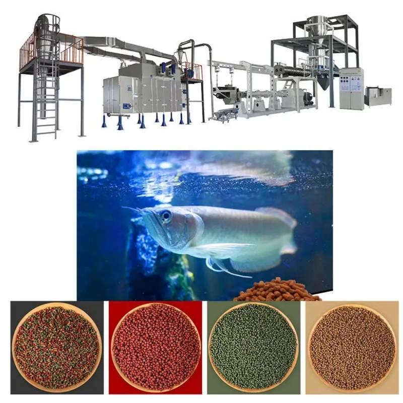 45-50kg/h máy xát thức ăn nổi dây chuyền sản xuất thức ăn cá nổi thép không gỉ