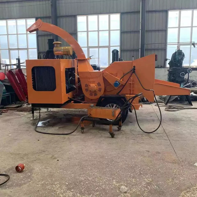 15-25t / h Wood Log Chipping Shredder máy làm rác cưa Crusher Horizontal Tree Branch Log Drum Wood Chipper Machine