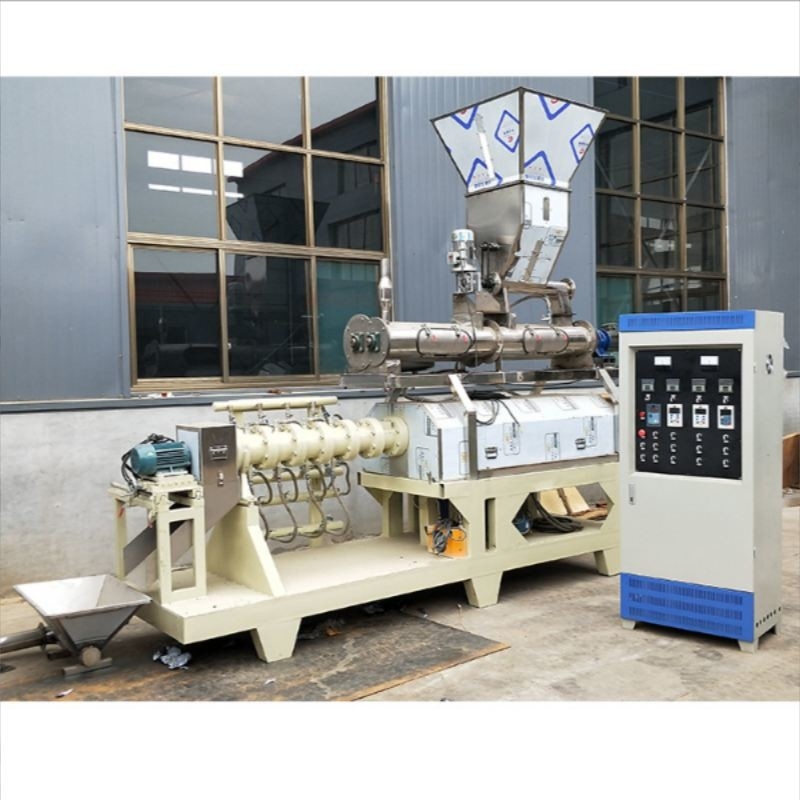 Màu trắng màu xanh Stainless Steel vật liệu vít Feed Extruder Thực phẩm chó Mèo thực phẩm sản xuất Extruder