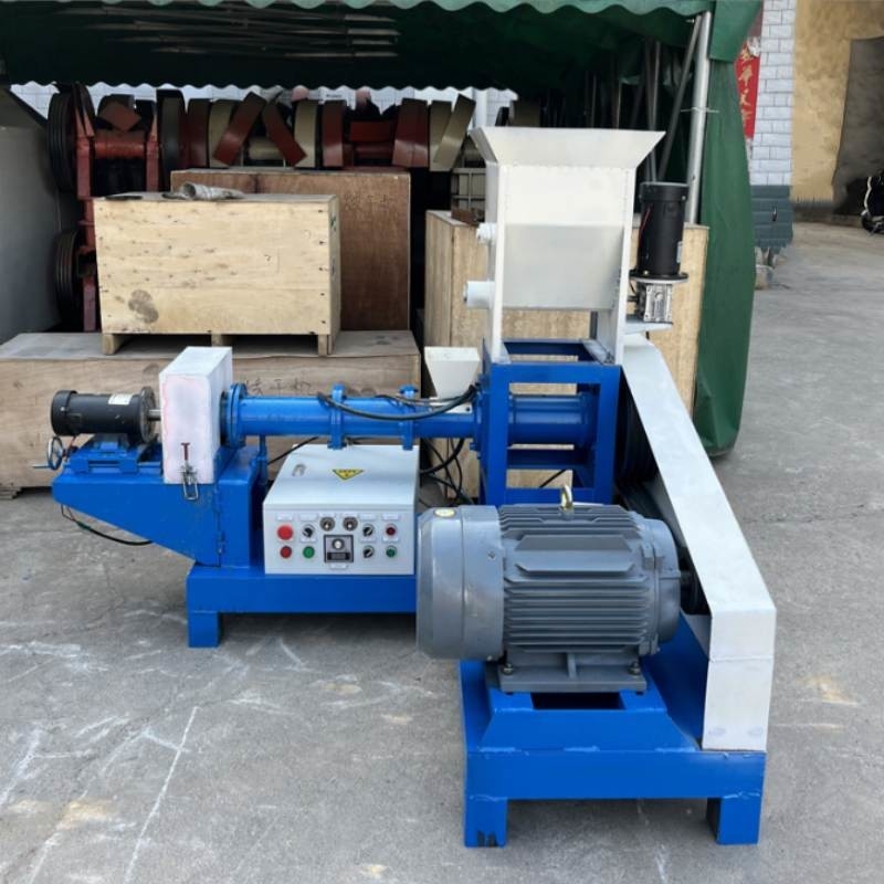 Thép Carbon Extruder thức ăn cá tôm chim thực phẩm máy hạt chó máy thực phẩm máy vít thức ăn Extruder tùy chỉnh màu sắc