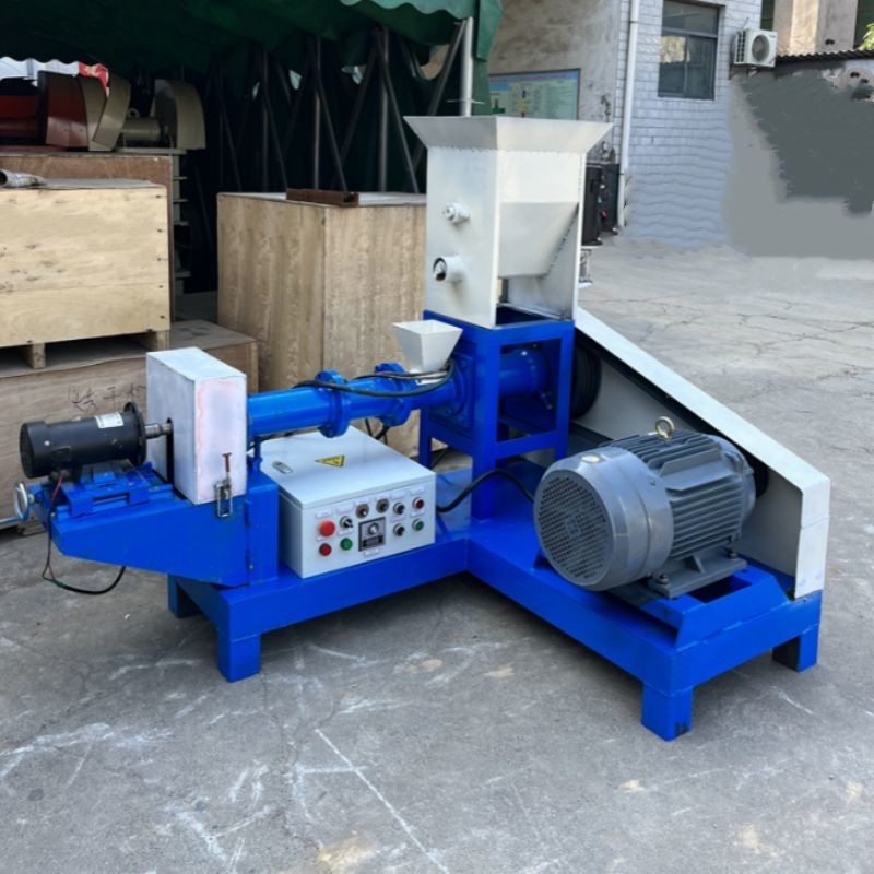 Thép Carbon Extruder thức ăn cá tôm chim thực phẩm máy hạt chó máy thực phẩm máy vít thức ăn Extruder tùy chỉnh màu sắc