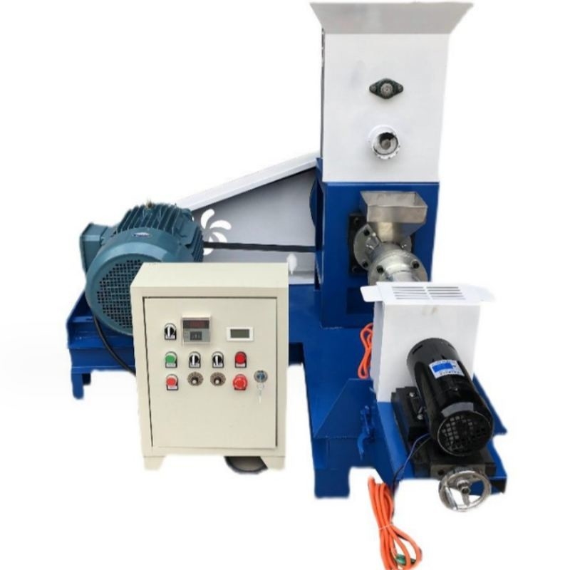 Thép Carbon Extruder thức ăn cá tôm chim thực phẩm máy hạt chó máy thực phẩm máy vít thức ăn Extruder tùy chỉnh màu sắc