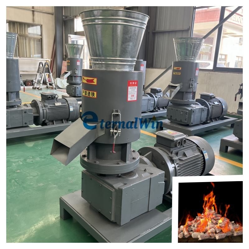 Wood Pelletizer Rice Husk Coconut Shell Sawdust Pellet Mill Dòng sản xuất hạt sinh khối
