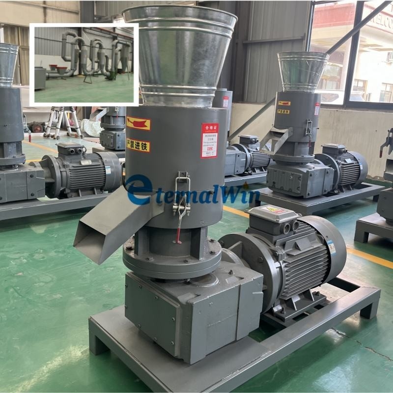 Wood Pelletizer Rice Husk Coconut Shell Sawdust Pellet Mill Dòng sản xuất hạt sinh khối