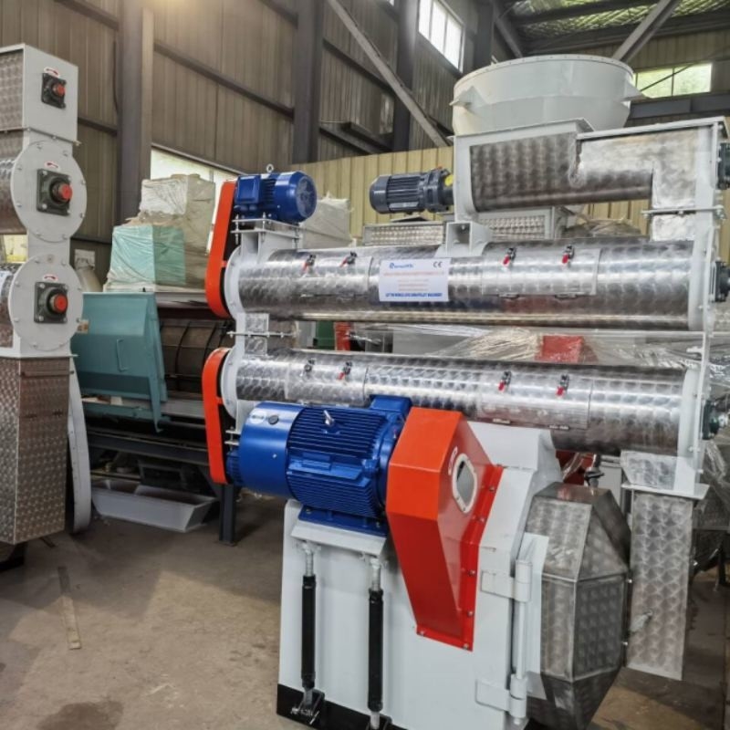 HKJ-250 Với Máy điều hòa đơn Thịt gia cầm máy xay hạt máy xay hạt Ring Die Feed Pellet Machine