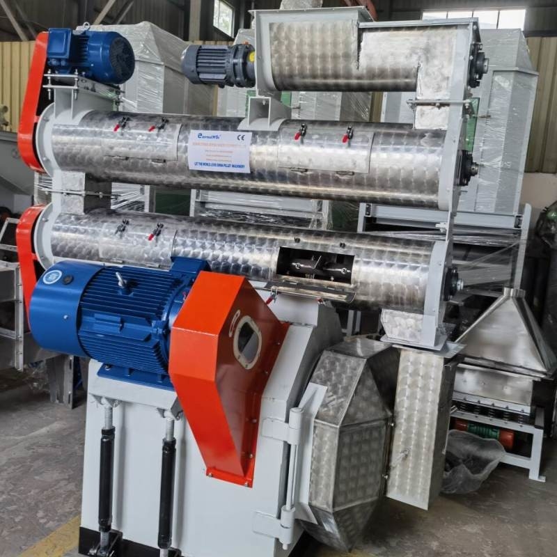 HKJ-250 Với Máy điều hòa đơn Thịt gia cầm máy xay hạt máy xay hạt Ring Die Feed Pellet Machine