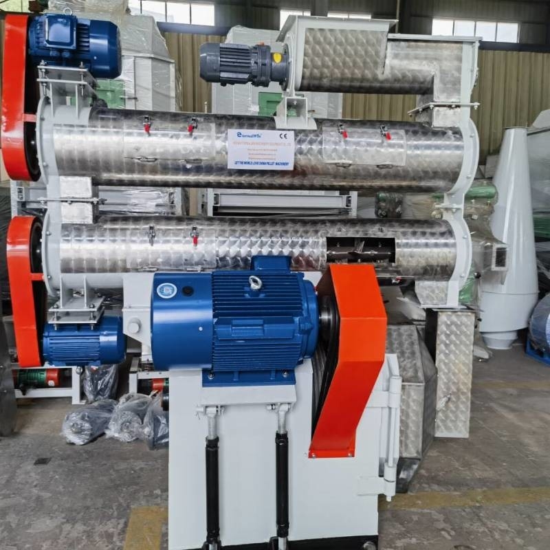 HKJ-250 Với Máy điều hòa đơn Thịt gia cầm máy xay hạt máy xay hạt Ring Die Feed Pellet Machine
