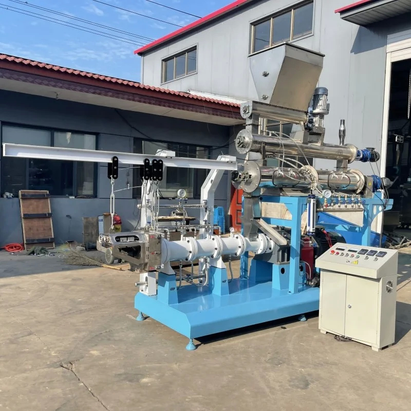 Thép không gỉ loại khô Extruder thức ăn cá với sưởi ấm điện hoặc hơi nước