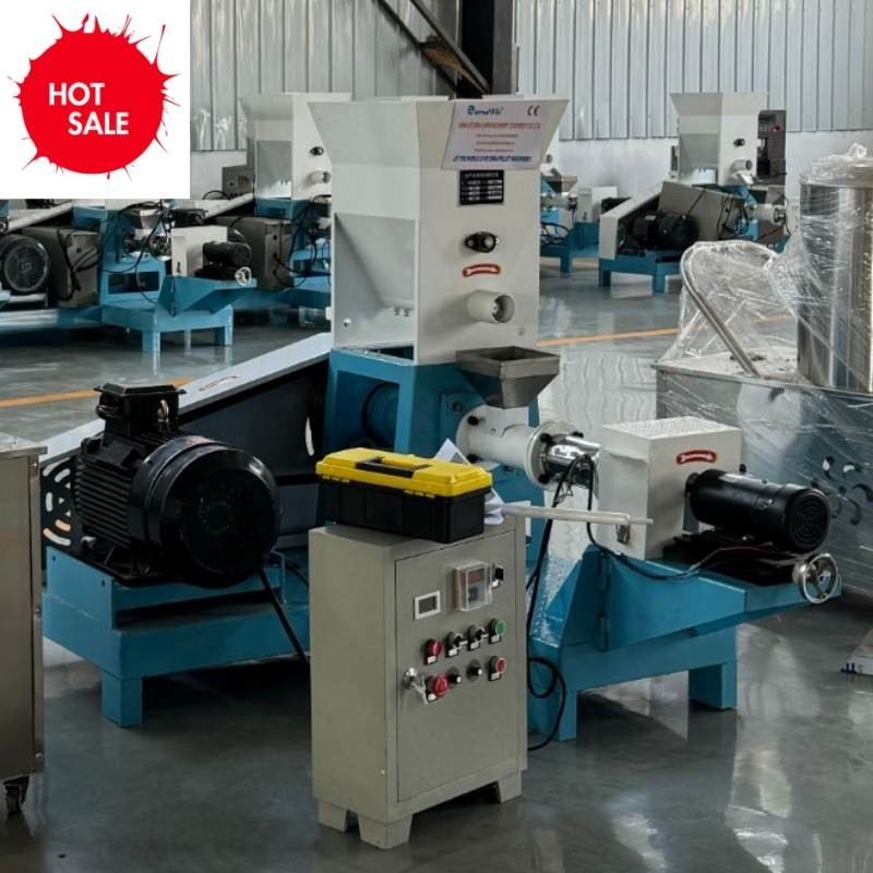 Năng suất cao 180-200kg / H loại khô thức ăn cá Extruder với 18,5kw sức mạnh