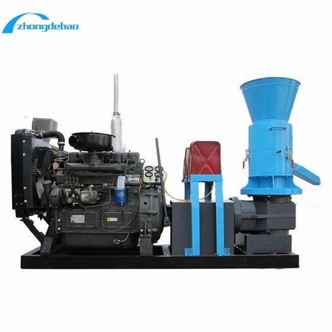 Động cơ diesel Type 10HP Máy chế biến hạt thức ăn động vật 90-120kg / h đầu ra Máy chế tạo hạt thức ăn