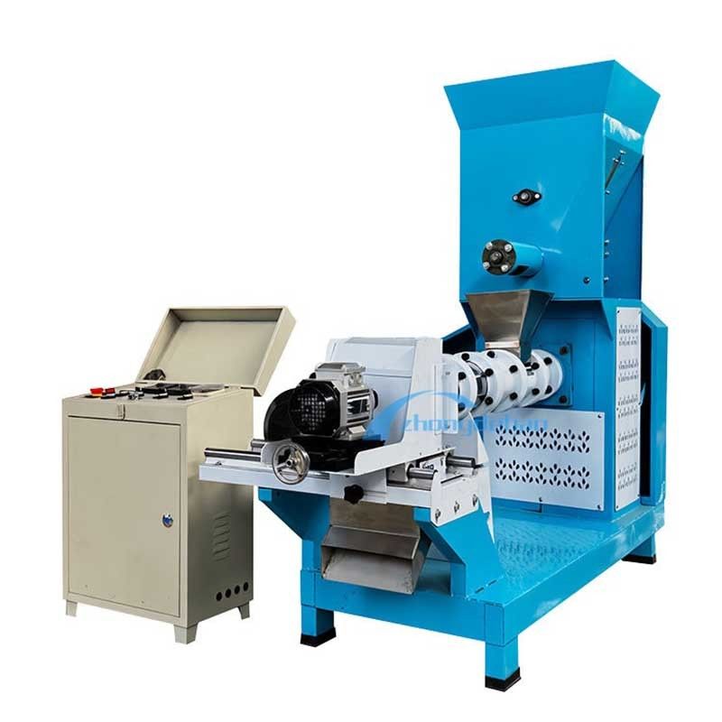 Dây chuyền sản xuất đùn thức ăn cho chó cưng, máy móc sản xuất thức ăn nổi cho cá