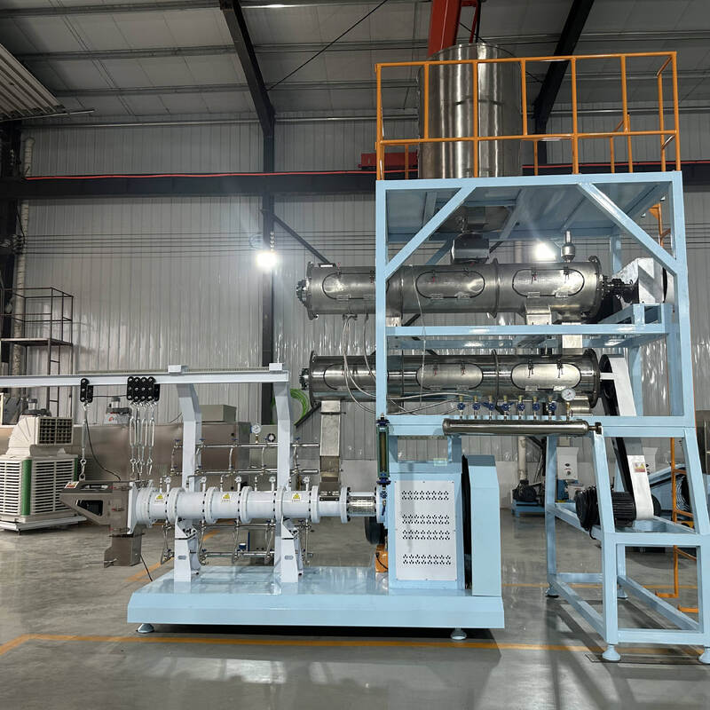Dây chuyền ép đùn thức ăn trục vít đôi đơn đa chức năng Công suất 500kg/H-10T/H để sản xuất thức ăn cho cá và thức ăn cho vật nuôi với kết cấu bằng thép không gỉ