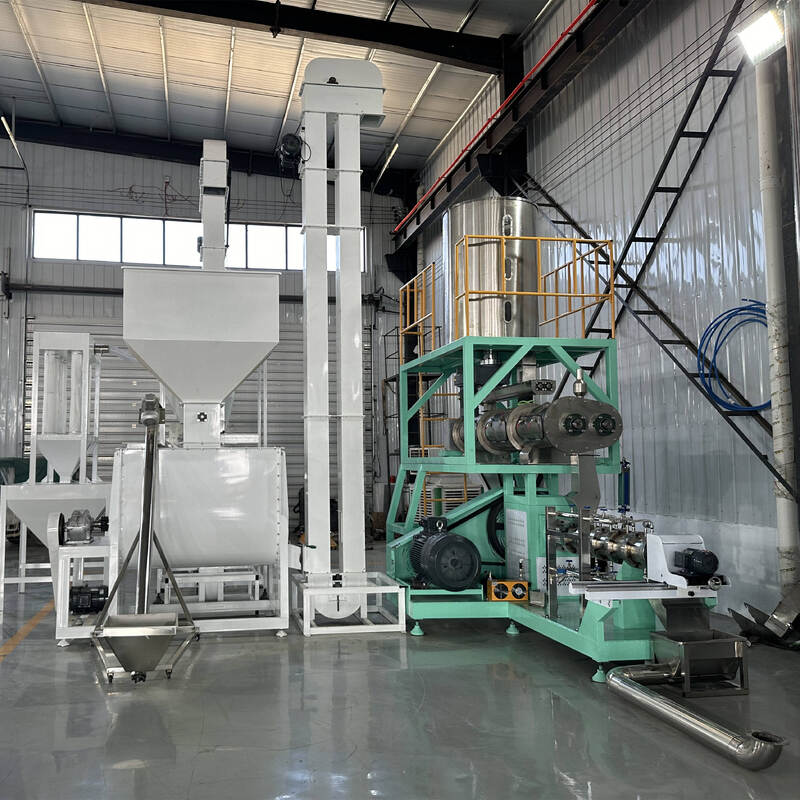 Dây chuyền ép đùn thức ăn trục vít đôi đơn đa chức năng Công suất 500kg/H-10T/H để sản xuất thức ăn cho cá và thức ăn cho vật nuôi với kết cấu bằng thép không gỉ