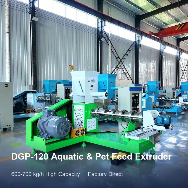 Dòng xăng thức ăn nuôi thủy sản DGP120 Máy nhựa cá tôm cho nhà máy thức ăn thương mại với sản lượng ổn định