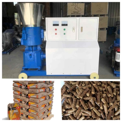 Máy nghiền viên gỗ ép cao 300kg / H 3 con lăn Máy ép viên gỗ nhỏ
